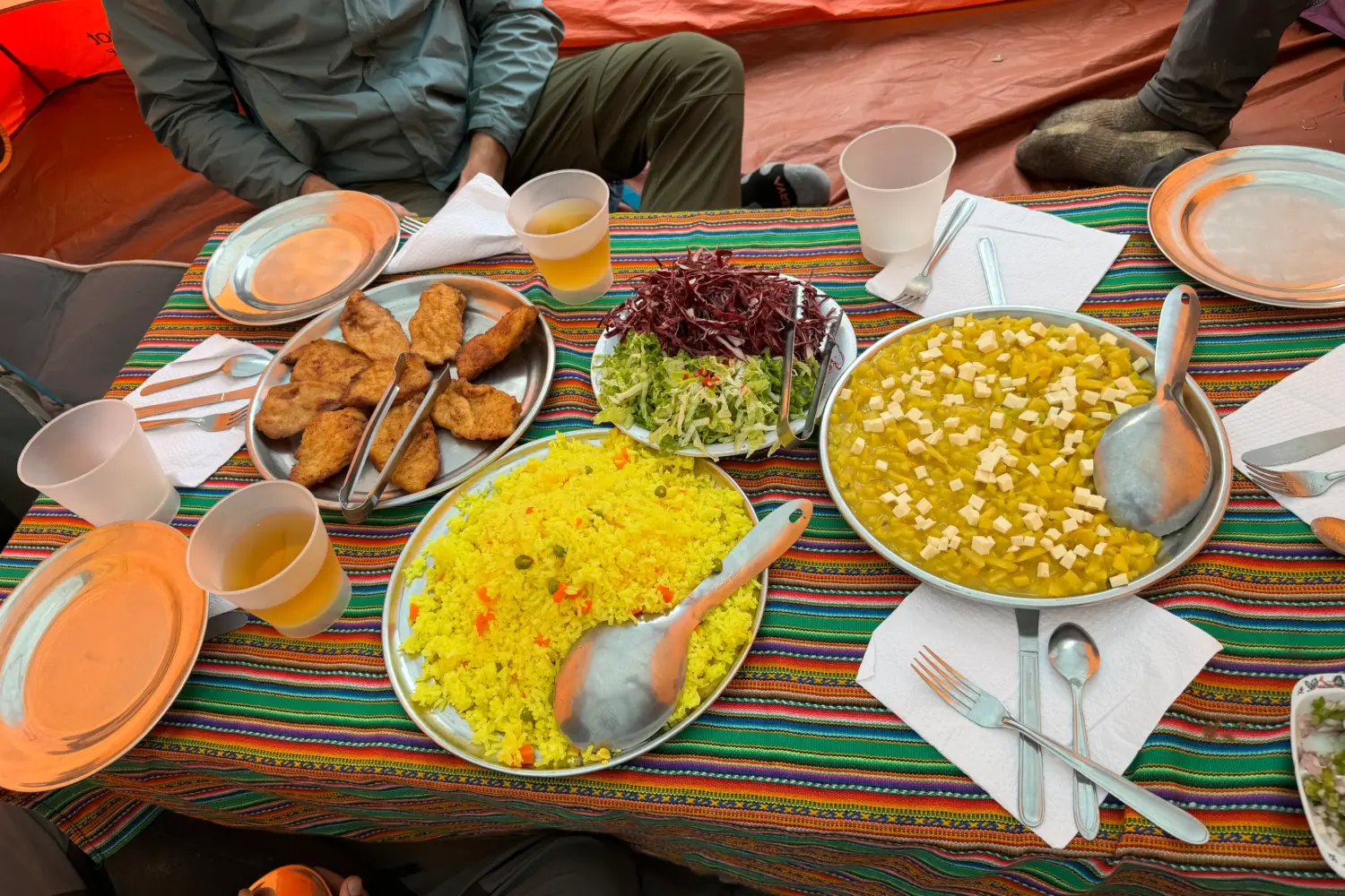 lunch at camp